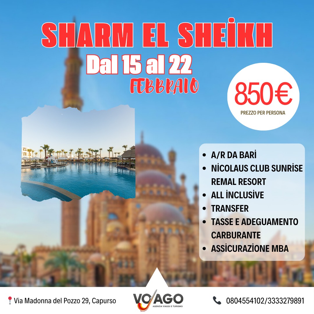 SHARM DAL 15 AL 22 FEBBRAIO